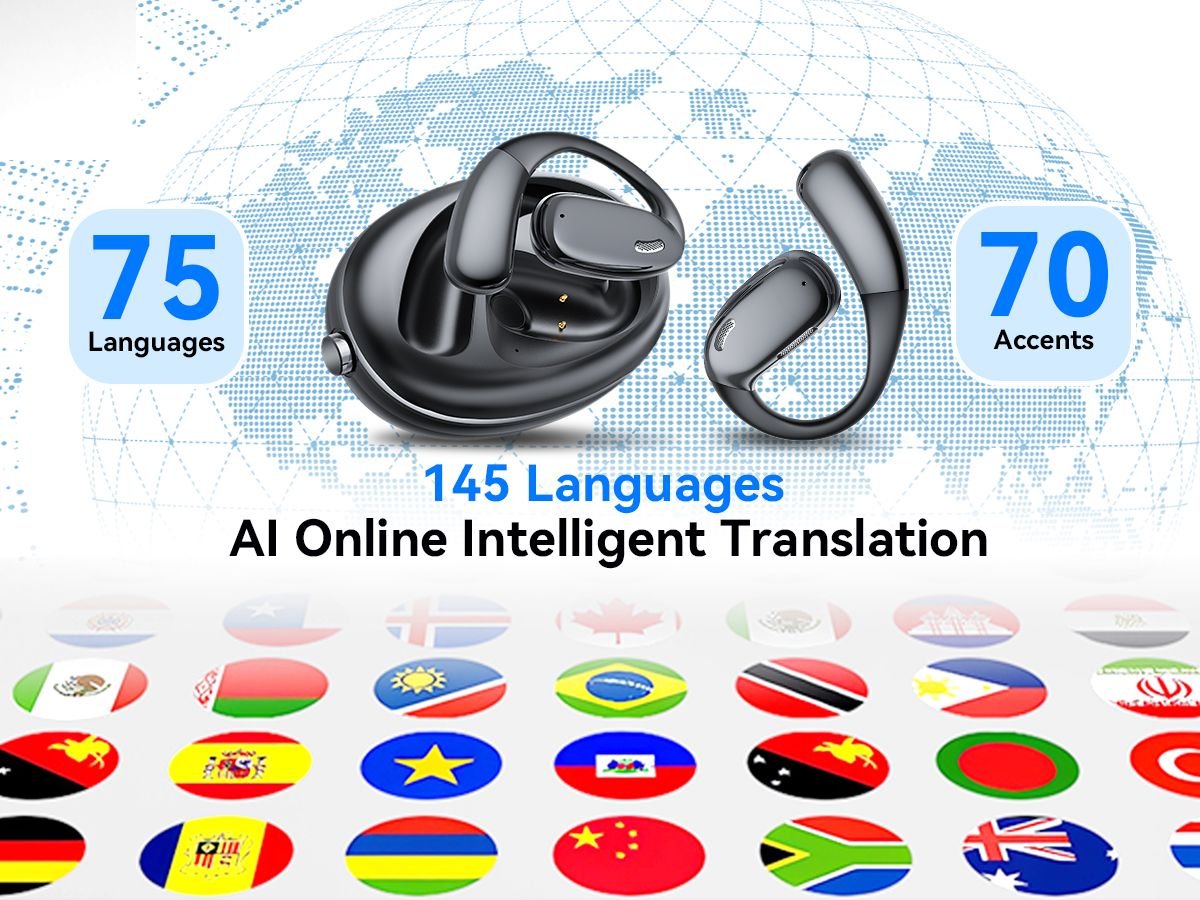 XO G36 Ακουστικά με AI Μετάφραση OWS Μαύρο - Image 2