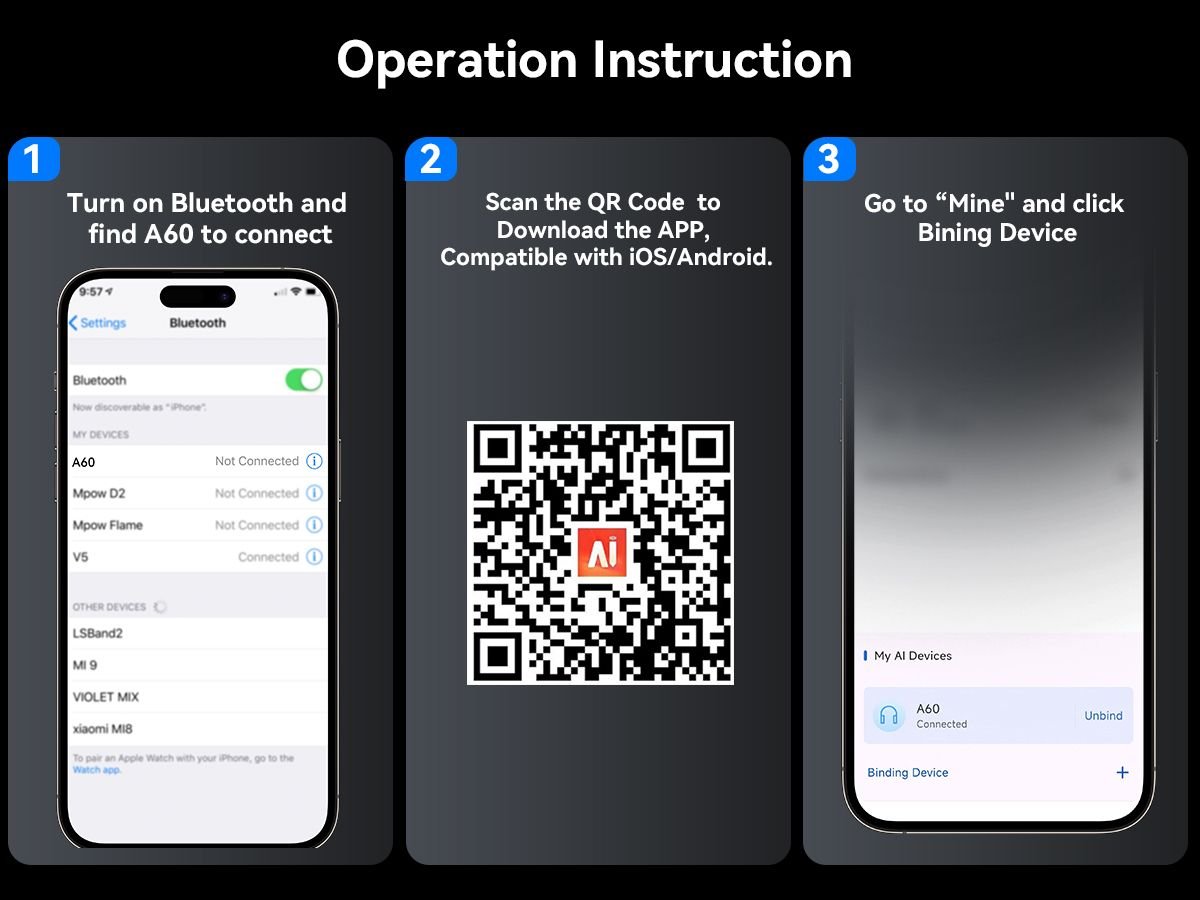 XO G36 Ακουστικά με AI Μετάφραση OWS Μαύρο - Image 8