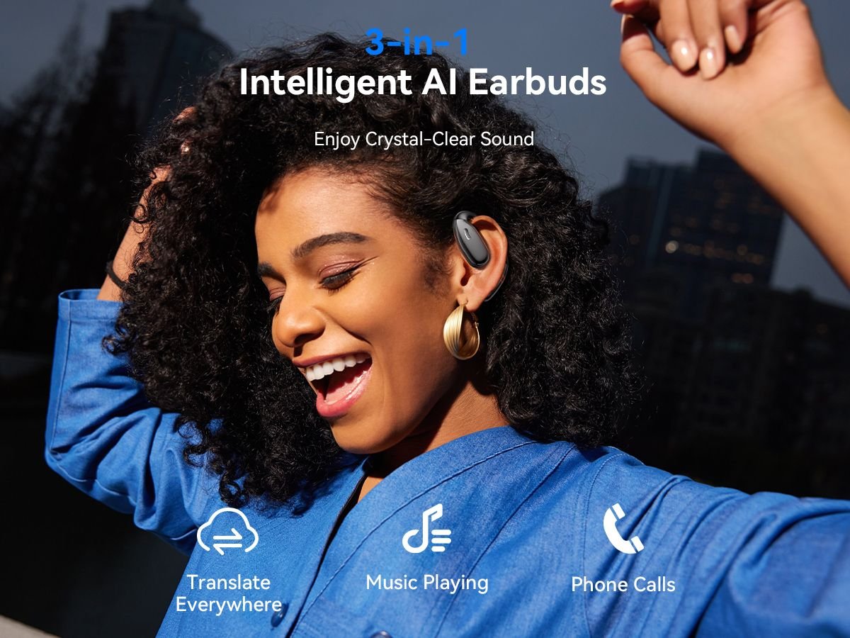 XO G36 Ακουστικά με AI Μετάφραση OWS Μαύρο - Image 10