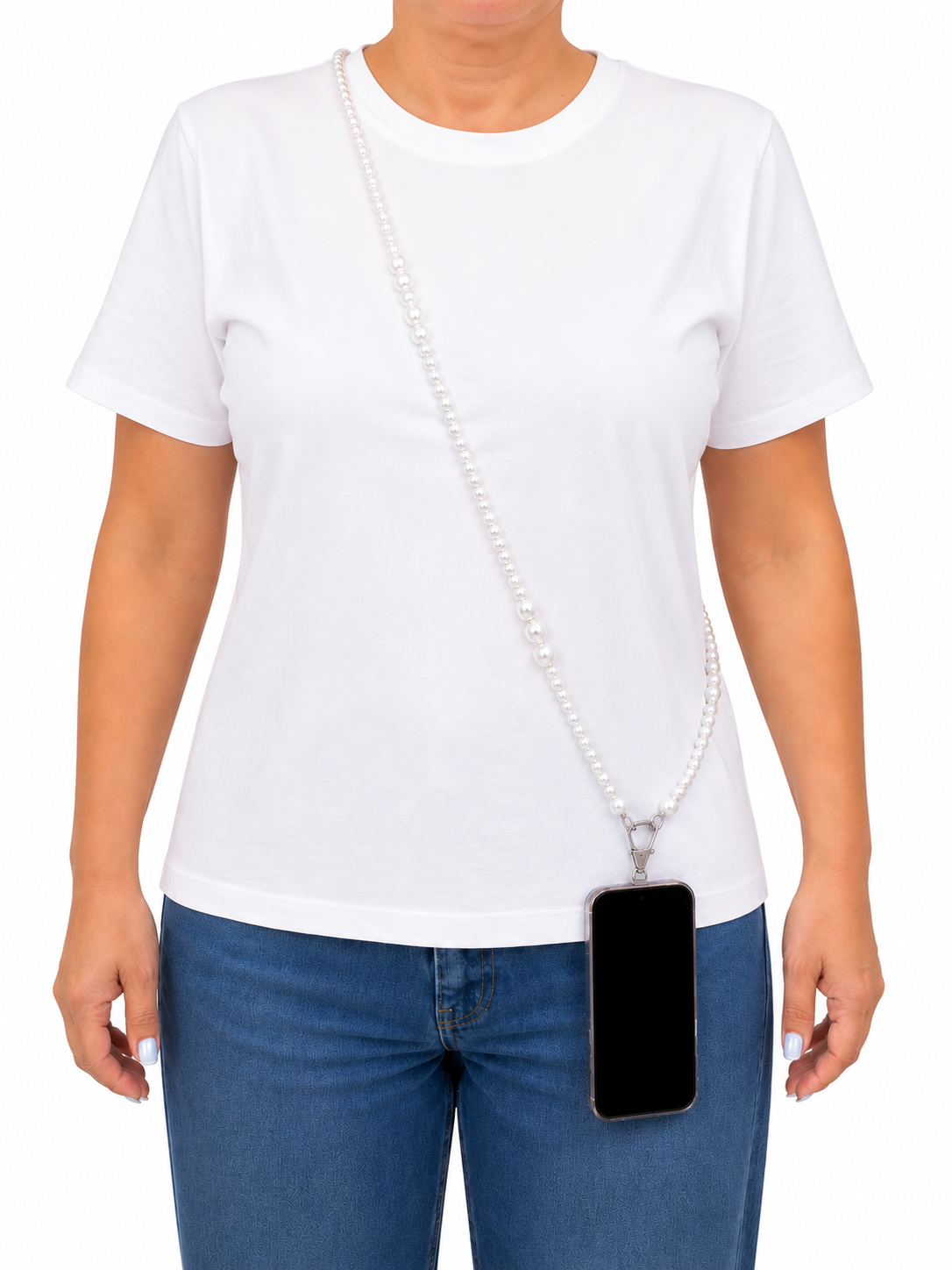 Strap mobile Λουράκι Λαιμού για Κινητά με πέρλες LW4056 - Image 3