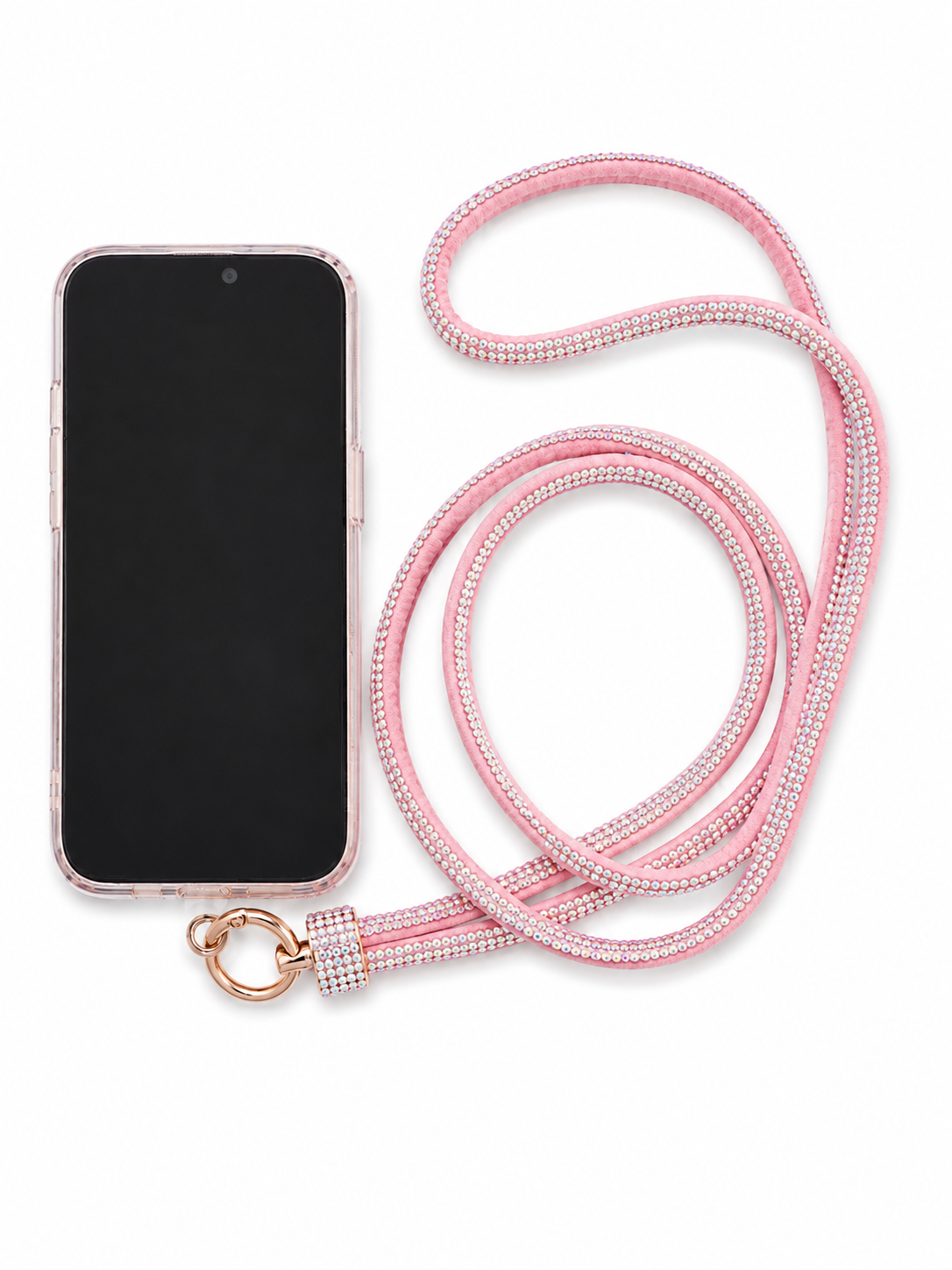Strap mobile Λουράκι Λαιμού για Κινητά ροζ LW4034PINK - Image 3