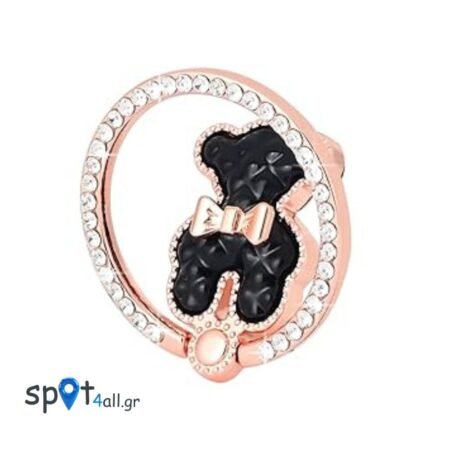 MOBILE RING BEAR STRASS BLACK