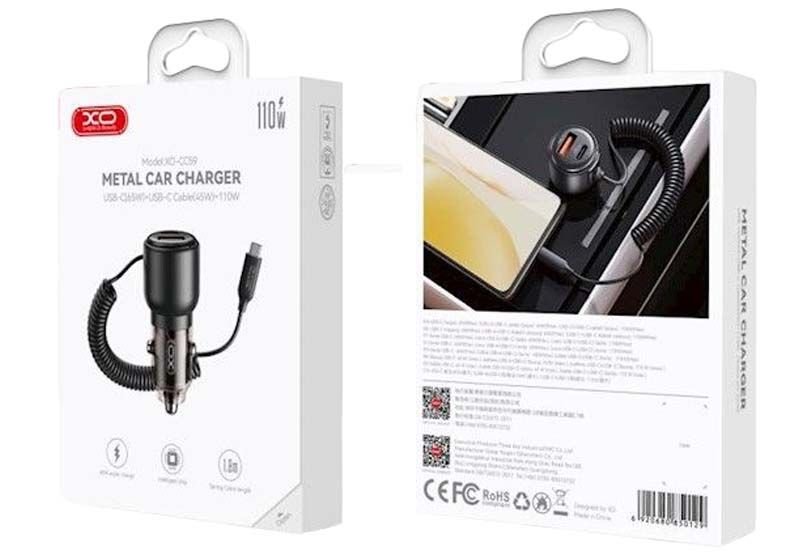 XO CC59 smart transparent metal car charging - Image 2