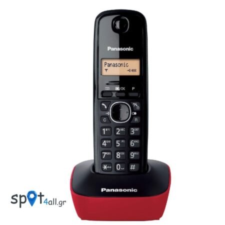Panasonic KX-TG1611 Ασύρματο Τηλέφωνο Κόκκινο