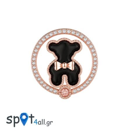 Mobile Ring Bear Strass Black