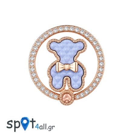 Mobile Ring Bear Strass Blue