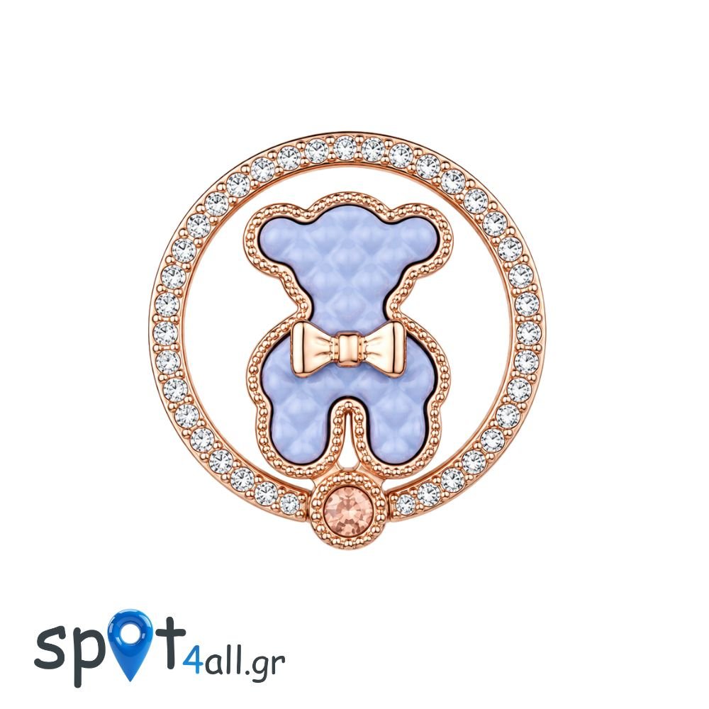 Mobile Ring Bear Strass Blue