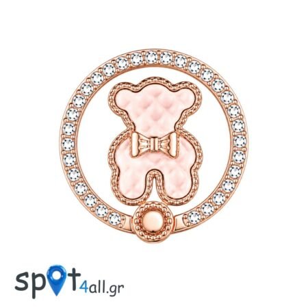 Mobile Ring Bear Strass Pink