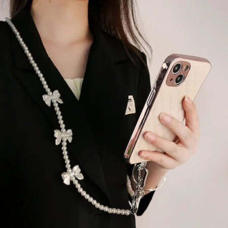 Strap mobile Λουράκι Λαιμού για Κινητά με πέρλες (φιογκάκι) LW4051