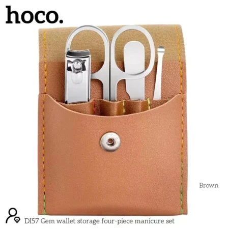 Σετ Περιποίησης / Μανικιούρ Hoco DI57 Gem Περιλαμβάνει 4 Προϊόντα Περιποίησης σε Δερμάτινη Θήκη