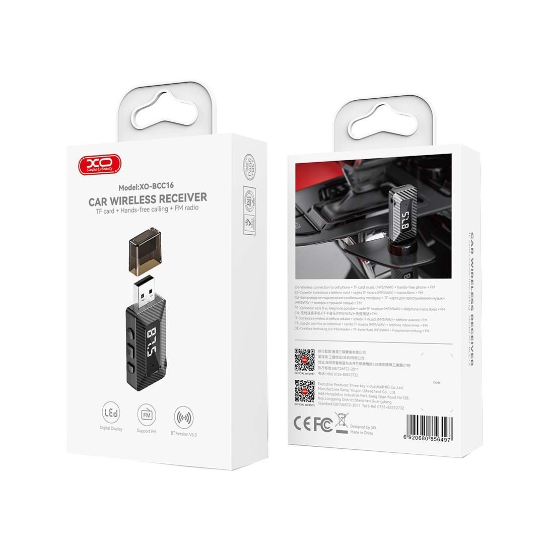 XO BCC16 Bluetooth Support FM Transmitter + TF Card - Image 4