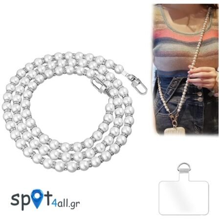 Strap mobile Λουράκι Λαιμού για Κινητά LW4054 silver