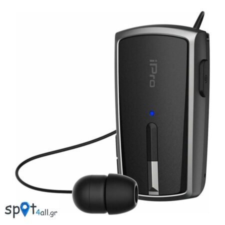 Ακουστικό Bluetooth iPro RH120 Retractable Μαύρο-Γκρι