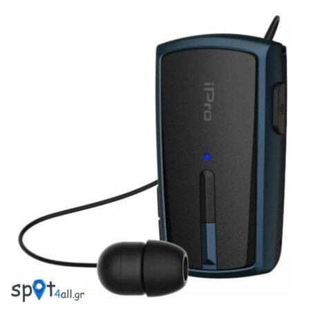 Ακουστικό Bluetooth iPro RH120 Retractable Μαύρο-Μπλε