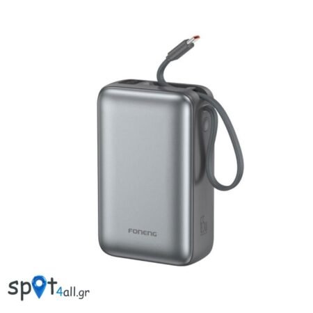 Φορτιστής Ανάγκης Foneng PX128 65W 30000mAh με 3 Θύρες Σκούρο Γκρι
