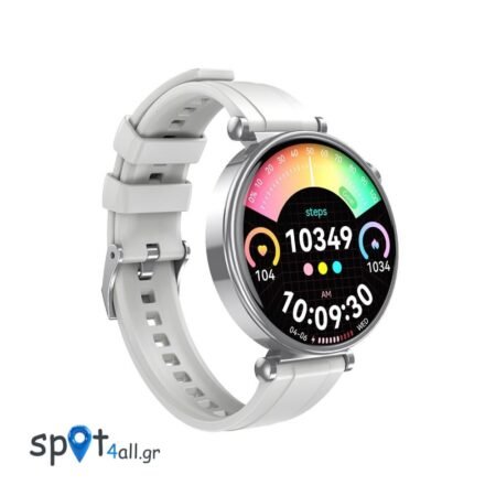 GT4 mini AMOLED Smart Αθλητικό Ρολόι SmartWatch Ασημί