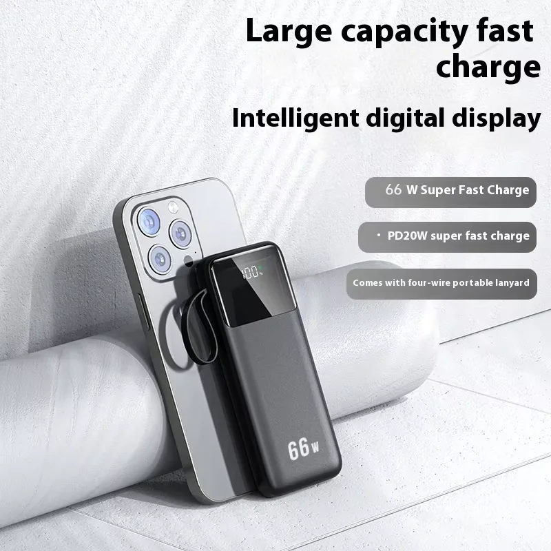 DX354 Power Bank 10000mAh 66W με 4 Ενσωματωμένα Καλώδια - Image 2