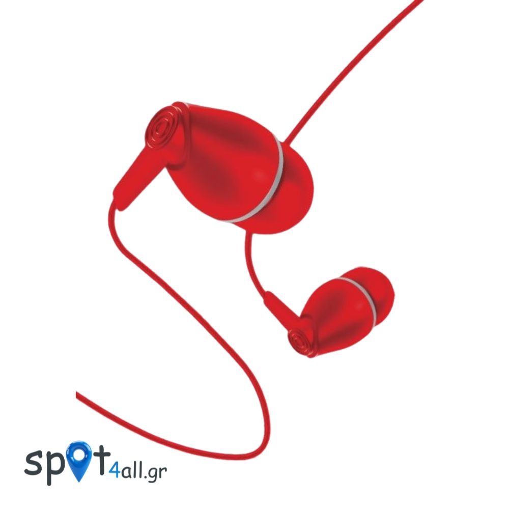TC-HF1 Ενσύρματα Ακουστικά Handsfree 3,5mm Κόκκινο