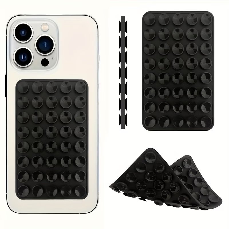 Βεντουζάκια Σιλικόνης Διπλής Όψης για Κινητό (Μαύρο Ορθογώνιο 5 × 7 cm ) WE5207 - Image 4