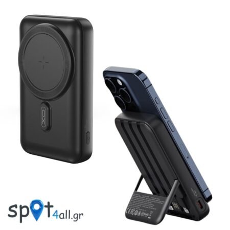 PR288 Powerbank Ταχείας Φόρτισης 15W με 3 Ενσωματομένα Καλώδια & Ασύρματη Φόρτιση PD20W 10000mAh