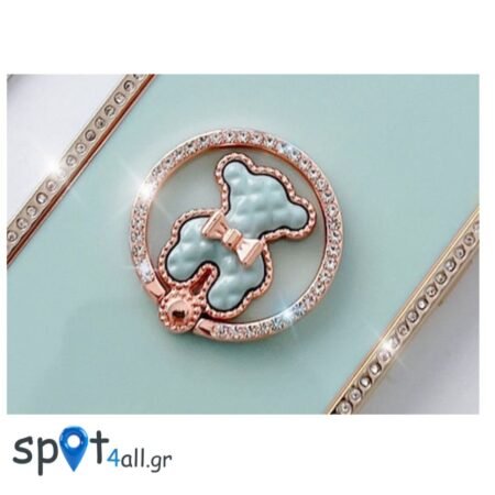 Mobile Ring Bear Strass Aquamarine