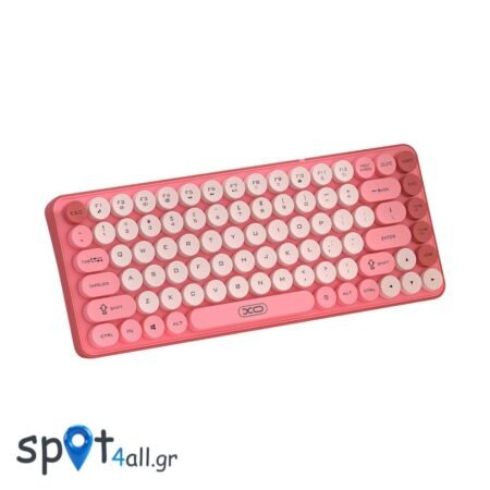 KB-12 Ασύρματο Πληκτρολόγιο Bluetooth Tri-Colour Ροζ