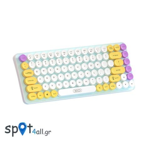 KB-12 Ασύρματο Πληκτρολόγιο Bluetooth Tri-Colour Κίτρινο