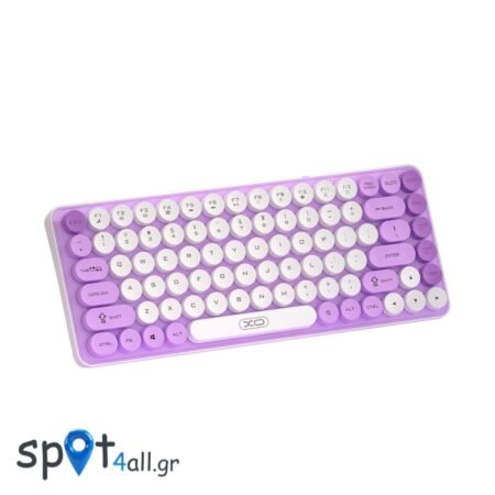 KB-12 Ασύρματο Πληκτρολόγιο Bluetooth Tri-Colour Μωβ