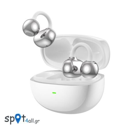 Ai306 Ασύρματα Ακουστικά Bluetooth με AI Μετάφραση & ENC white silver