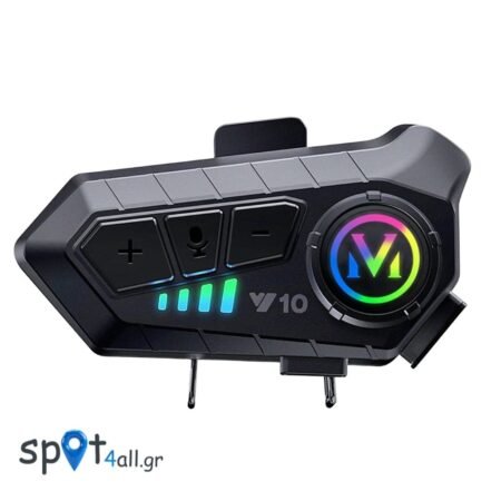 V10 Bluetooth Ακουστικό Κράνους Μηχανής  – 32 Ώρες Αυτονομία