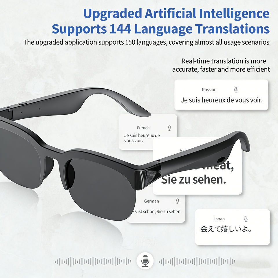 Ai Smart Glasses XG89 – Γυαλιά Ηλίου με Bluetooth & Ai Μετάφραση - Image 5