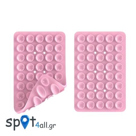 Βεντουζάκια Σιλικόνης Διπλής Όψης για Κινητό (Ροζ Ορθογώνιο 5 × 7 cm ) WE5207