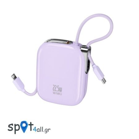 WiWU Sugar Power Bank 10000mAh 22.5W – Μωβ