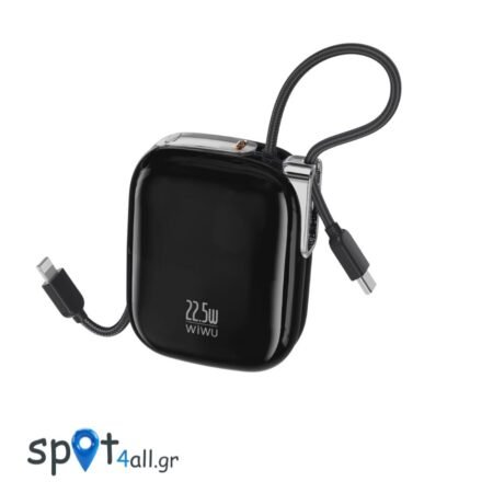 WiWU Sugar Power Bank 10000mAh 22.5W – Μαύρο