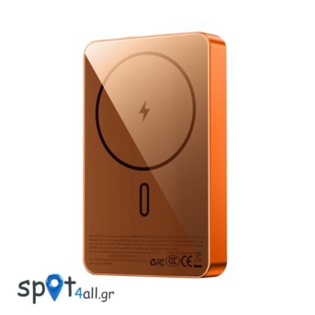 WiWU P15-1 Ultra Thin Magnetic Power Bank 10000mAh 22.5W – Πορτοκαλί