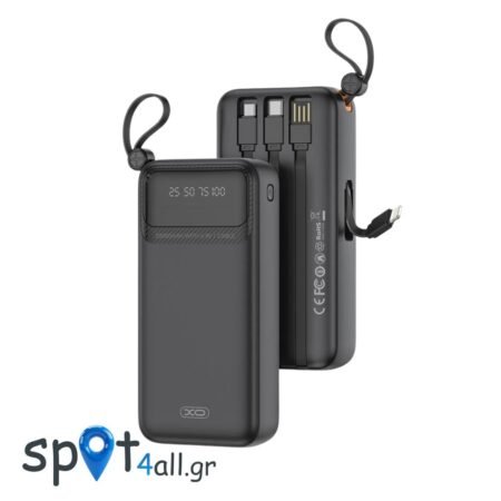 XO PR279 Powerbank με Καλώδια USB-A Type-C Micro & Lightning 20.000mAh