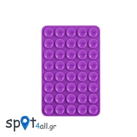 Βεντουζάκια Σιλικόνης Διπλής Όψης για Κινητό ( Μώβ Ορθογώνιο 5 × 7 cm ) WE5207