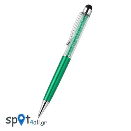 Στυλό Αφής (Stylus Pen) με Κρύσταλλα για Κινητά & Tablet - Πράσσινο