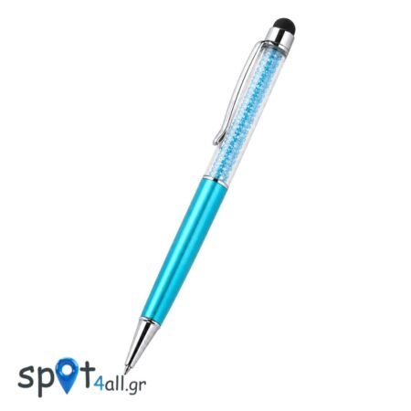 Στυλό Αφής (Stylus Pen) με Κρύσταλλα για Κινητά & Tablet - Γαλάζιο