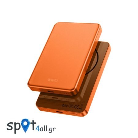 WiWU P15 Ultra Thin Magnetic Power Bank 5000mAh 22.5W με Ασύρματη Φόρτιση 15W