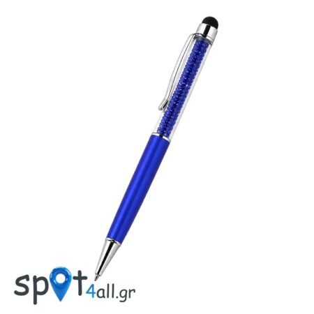 Στιλό Αφής (Stylus Pen) με Κρύσταλλα για Κινητά Tablet Μπλέ