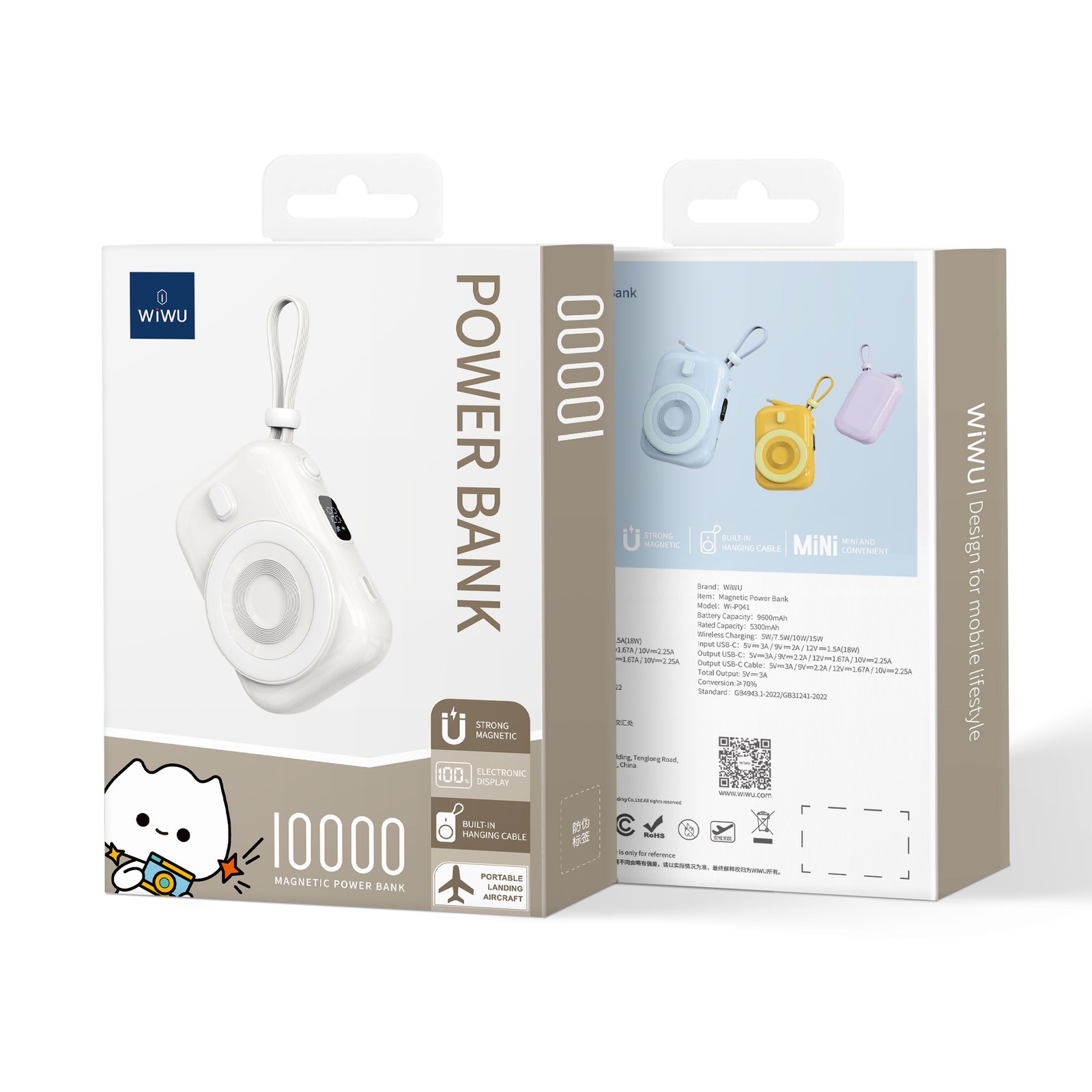 WiWU Wi-P41 Magnetic Power Bank 10000mAh Λευκό - Image 2