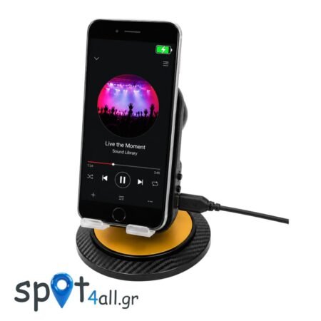 H58 Επαγωγικό Ηχείο Bluetooth με Βάση Κινητού & Ασύρματη Φόρτιση Qi 360° Η58