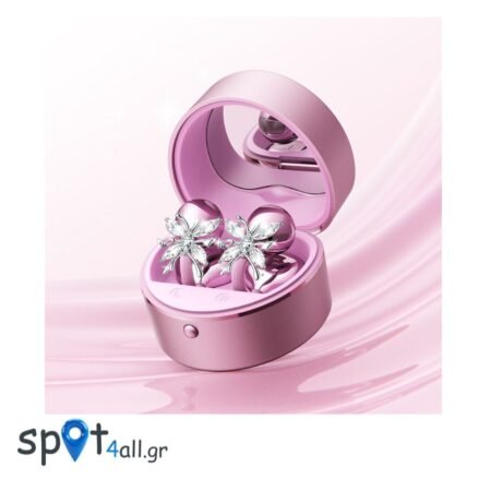 M186 OWS True Wireless Earbuds Bluetooth 6.0 με Διακοσμητικά Κρυστάλλινα Κλιπ-Κόσμημα ΡΟΖ