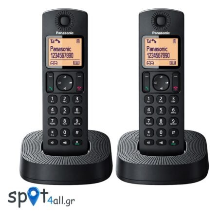 Panasonic KX-TGC312B Ασύρματο Τηλέφωνο Duo με 2 Ακουστικά Μαύρο