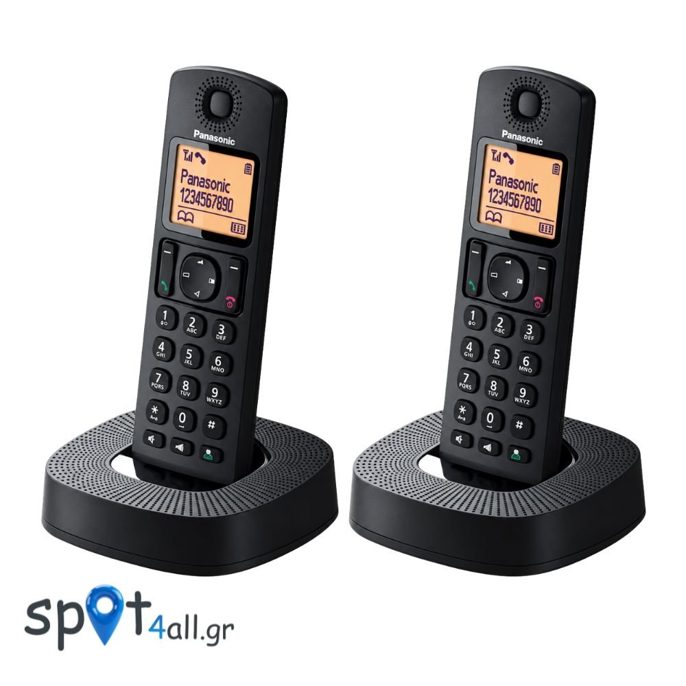 Panasonic KX-TGC312B Ασύρματο Τηλέφωνο Duo με 2 Ακουστικά Μαύρο - Image 2