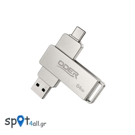 NC26 USB Flash Drive 2 σε 1 USB-A / Type-C 64GB