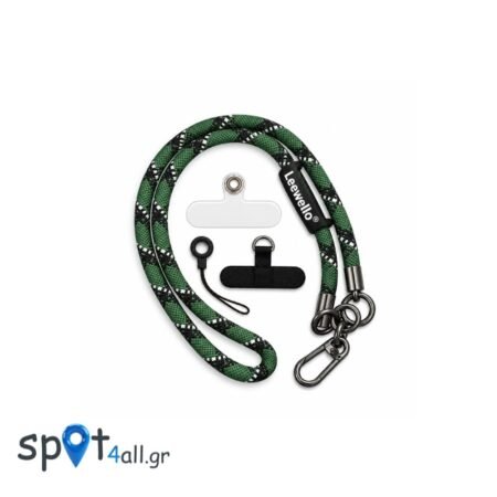 Strap Λαιμού 42.5cm για Κινητό με Μεταλλικό Γάντζο Πράσινο - Μαύρο