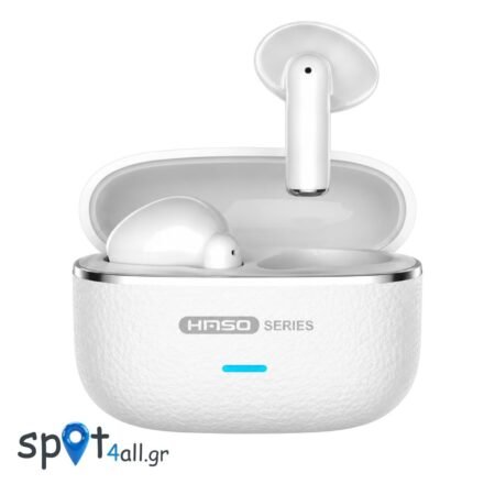 KMS-E27 Ασύρματα Ακουστικά Bluetooth 5.4 TWS με Θήκη Φόρτισης – Hi-Fi Ήχος – Λευκά