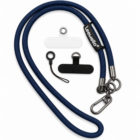 Strap Λαιμού 60cm για Κινητό με Μεταλλικό Γάντζο Μπλέ